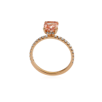 Solitaire Fancy Vivid Pink Princess Diamond Ring