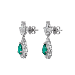 Emerald & Pear Diamond Earrings - Image 2