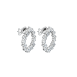 Open Hoop Diamond Earrings