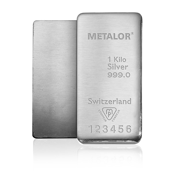 Metalor 1kg silver bar