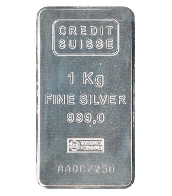 1kg Credit Suisse Silver bar